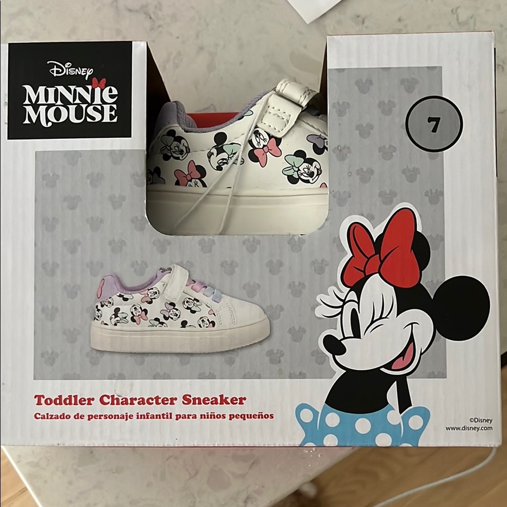 Disney Minnie Mouse Kids Sneakers - White and Black